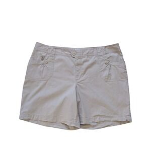 JMS Bermuda Shorts Woman 24W Kakhi Comfort Waist 8.5"‎ Inseam Pockets